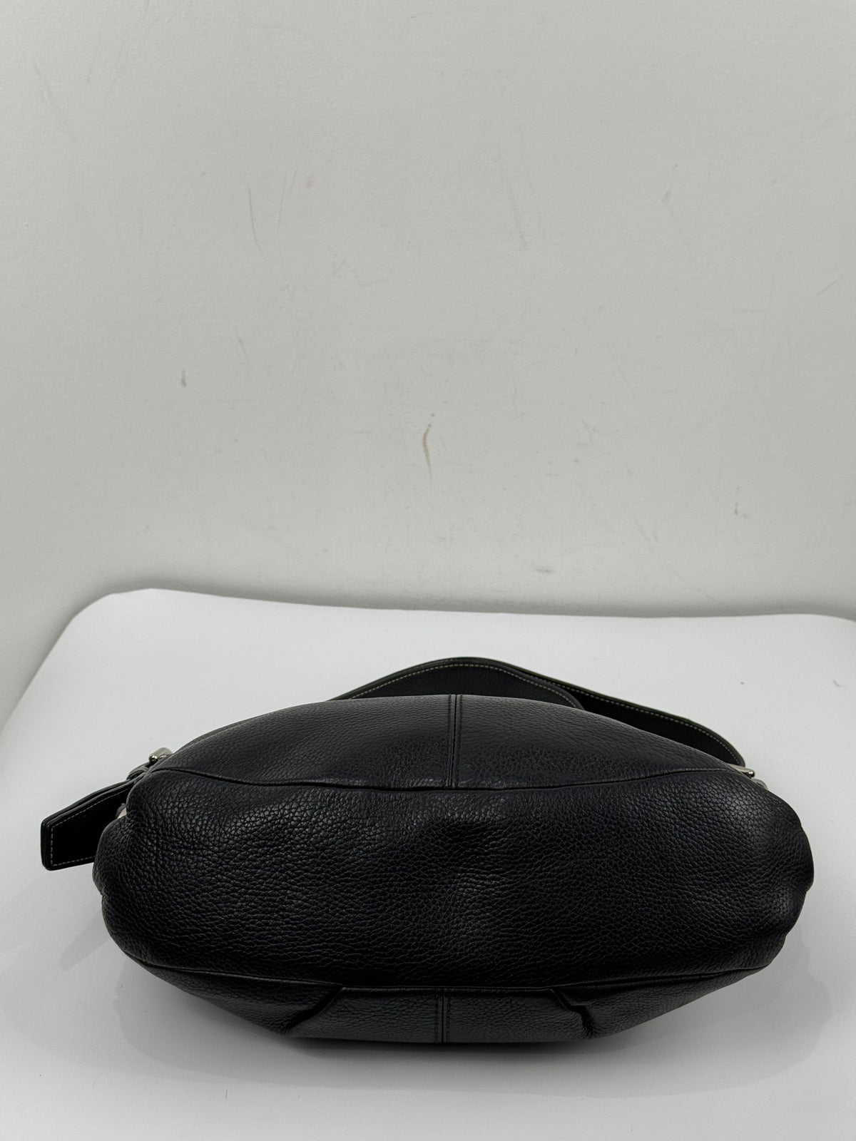 Vintage Coach Black Pebble Leather TurnLock Shoulder Bag Coach Crossbody Bag 00s Y2K