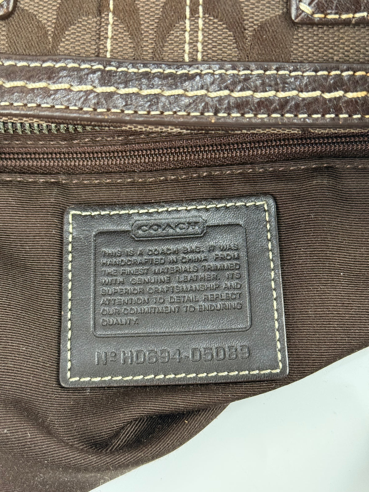 Vintage Coach Dark Brown Soho Satchel Bag Coach Signature Handbag 00s Y2K