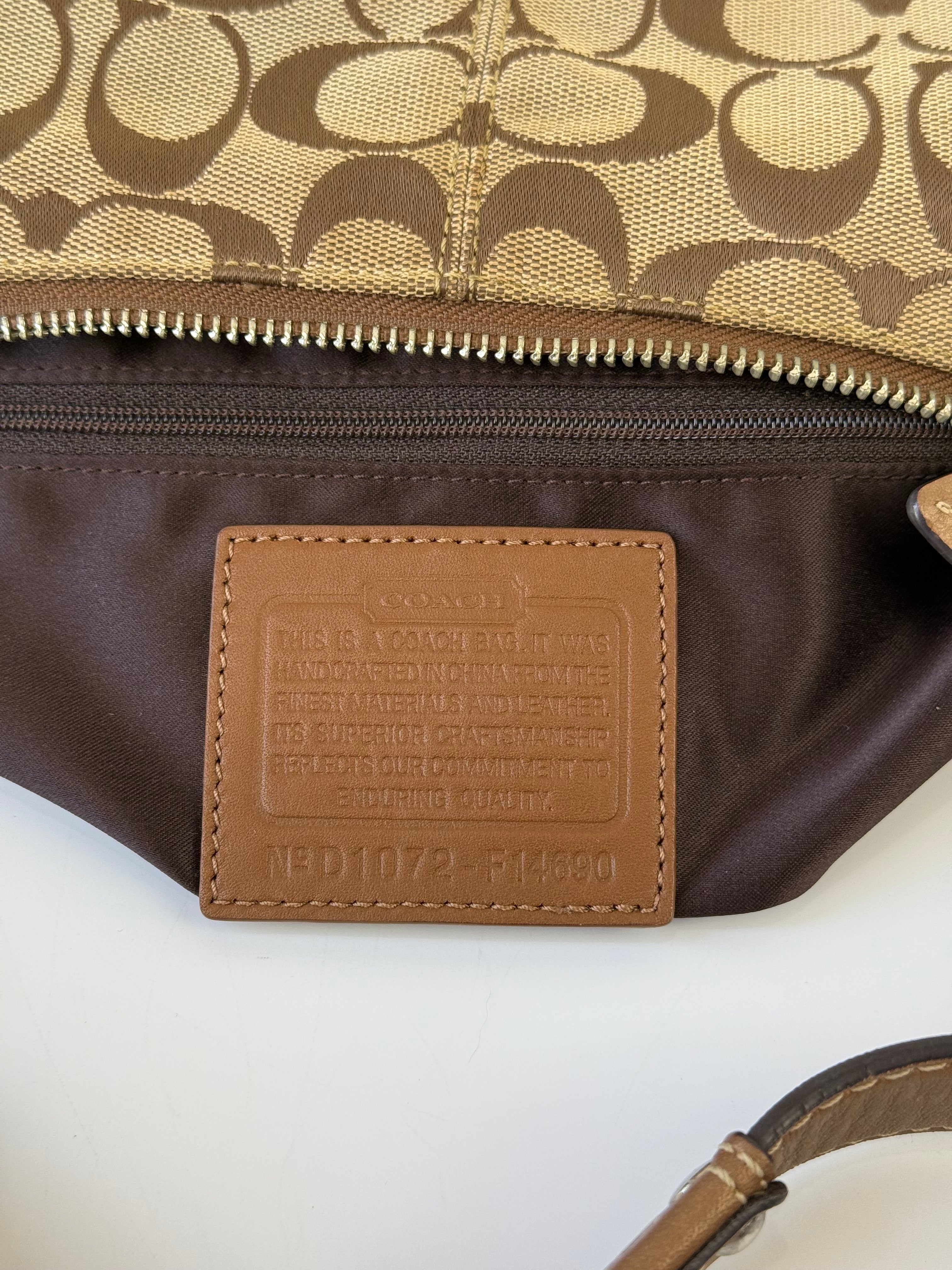 Vintage Coach Penelope Soho Hobo Bag Brown Signature Shoulder Bag 00s Y2K
