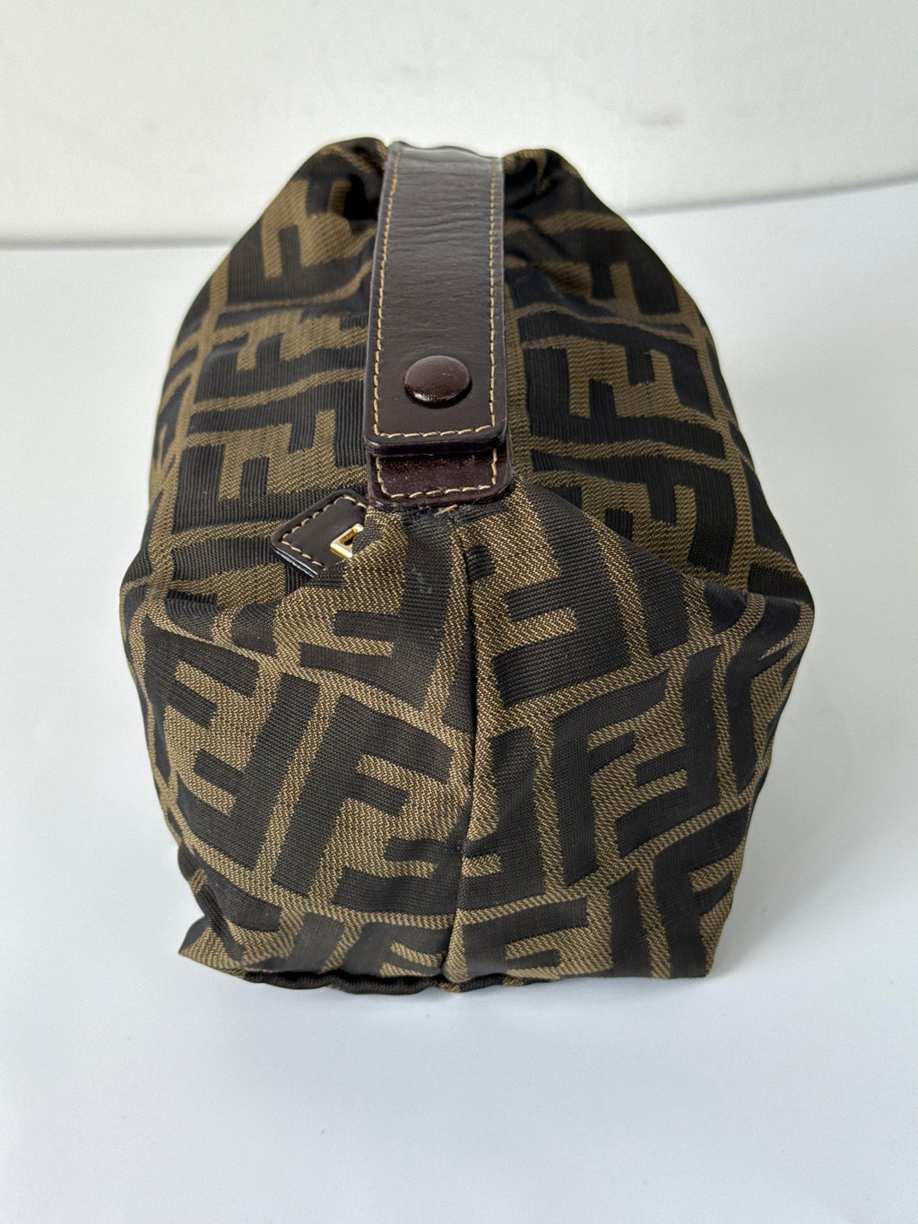 Vintage Fendi Zucca Mini Baguette Bag Brown and Black Canvas Fendi Handbag 00s Y2K