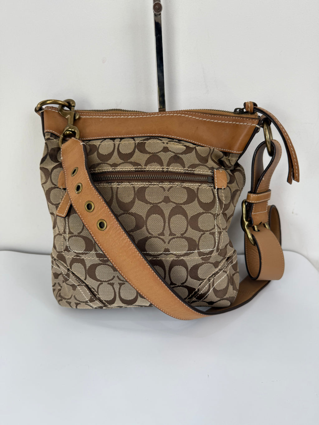 Vintage Coach Bleecker Brown/Tan Bucket Bag Coach Signature Y2K Shoulder Bag