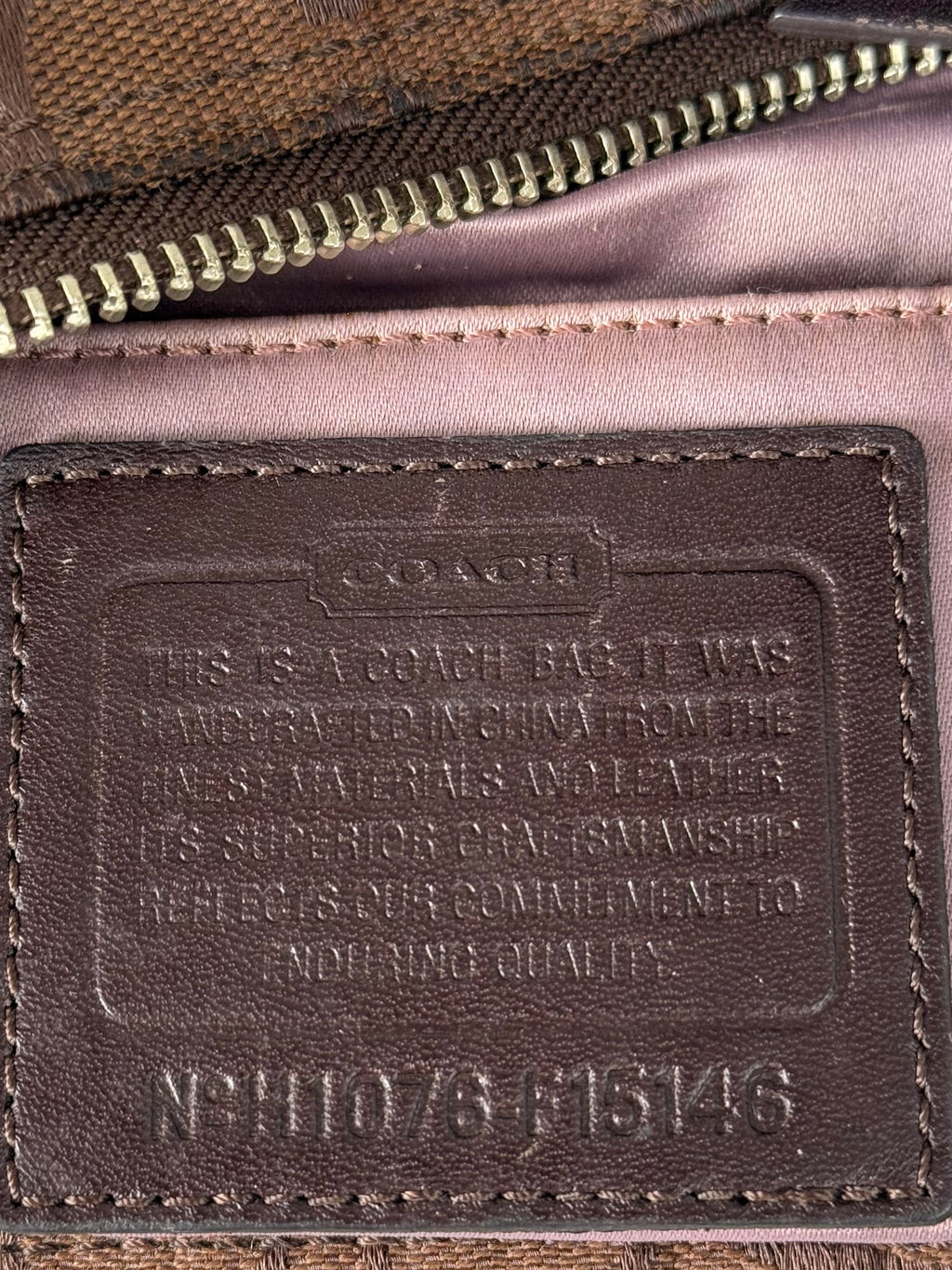 Vintage Coach Gallery East West Tote Bag Coach Dark Brown Signature Y2K Handbag