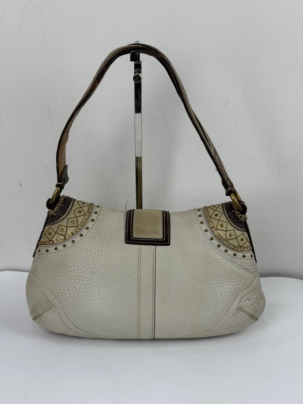Vintage Coach Soho Studded Leather Flap Bag Coach Shoulder Bag 00s Y2K