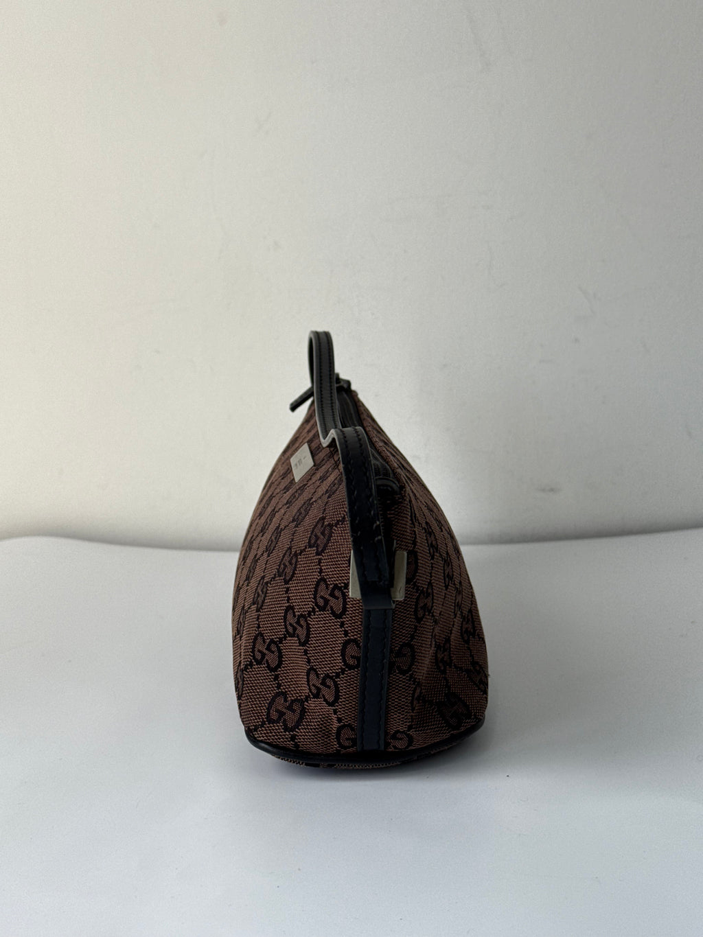 Vintage Gucci Baguette Bag Brown and Black Gucci Pouch Canvas Handbag 00s Y2K