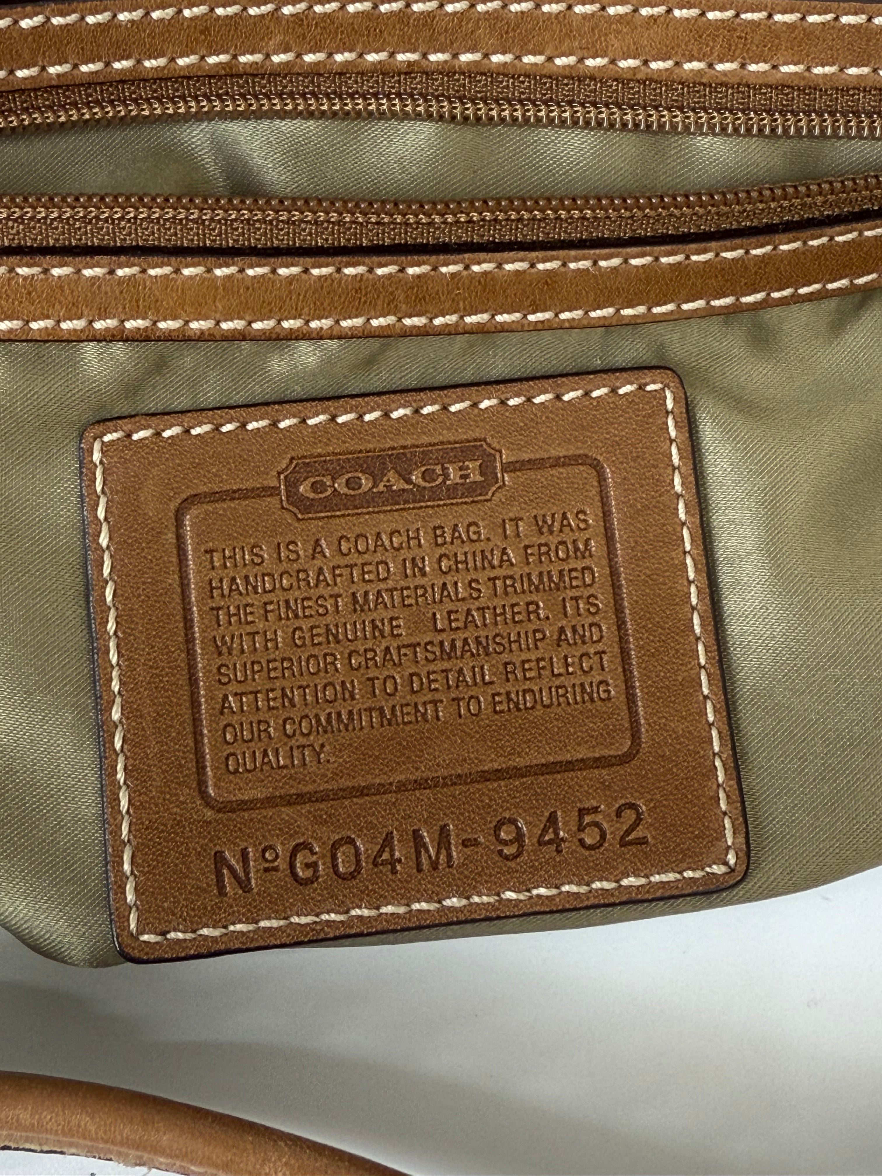 Coach Vintage Signature Sufflette Shoulder Bag Suede Studs Rare Y2K Hobo Bag