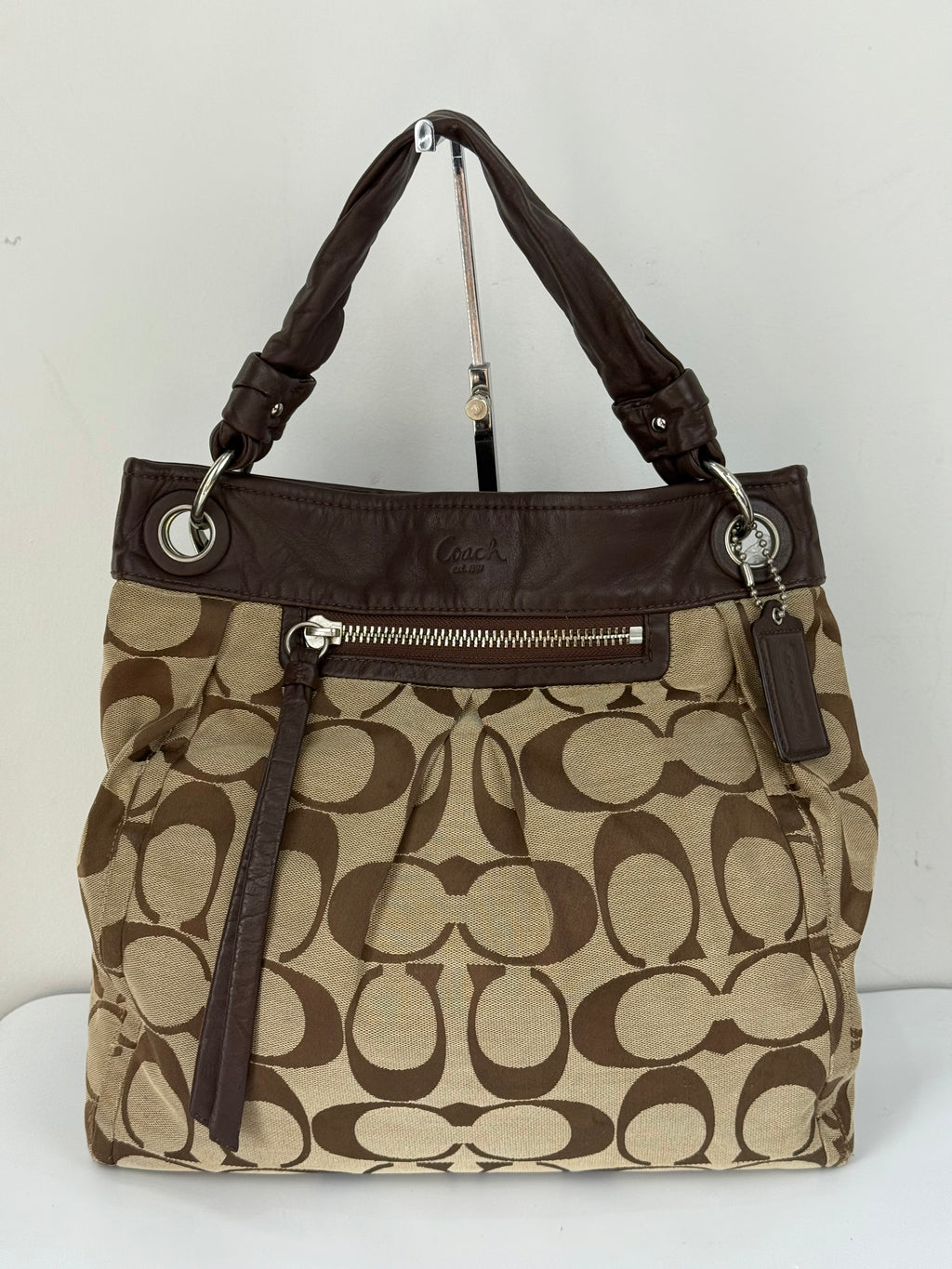 Vintage Coach 2-Way Shoulder Bag Coach Brown/Beige Signature Y2K HandBag