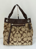 Vintage Coach 2-Way Shoulder Bag Coach Brown/Beige Signature Y2K HandBag