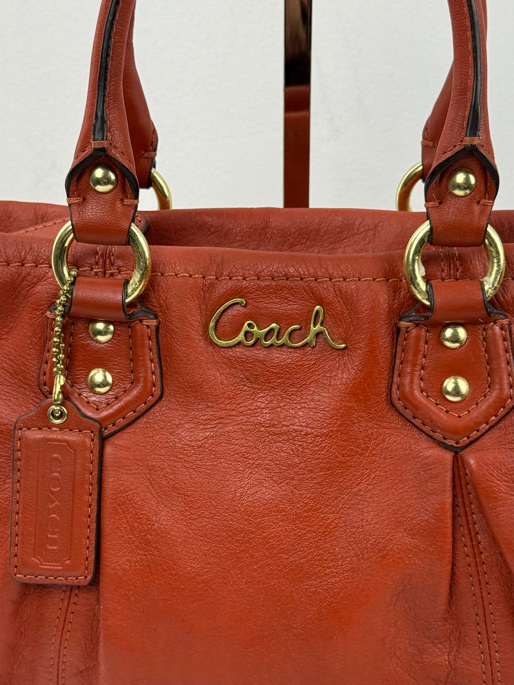 Vintage Coach Ashley Mini Tote Bag with Straps Red Coach Mini Handbag 00s Y2K