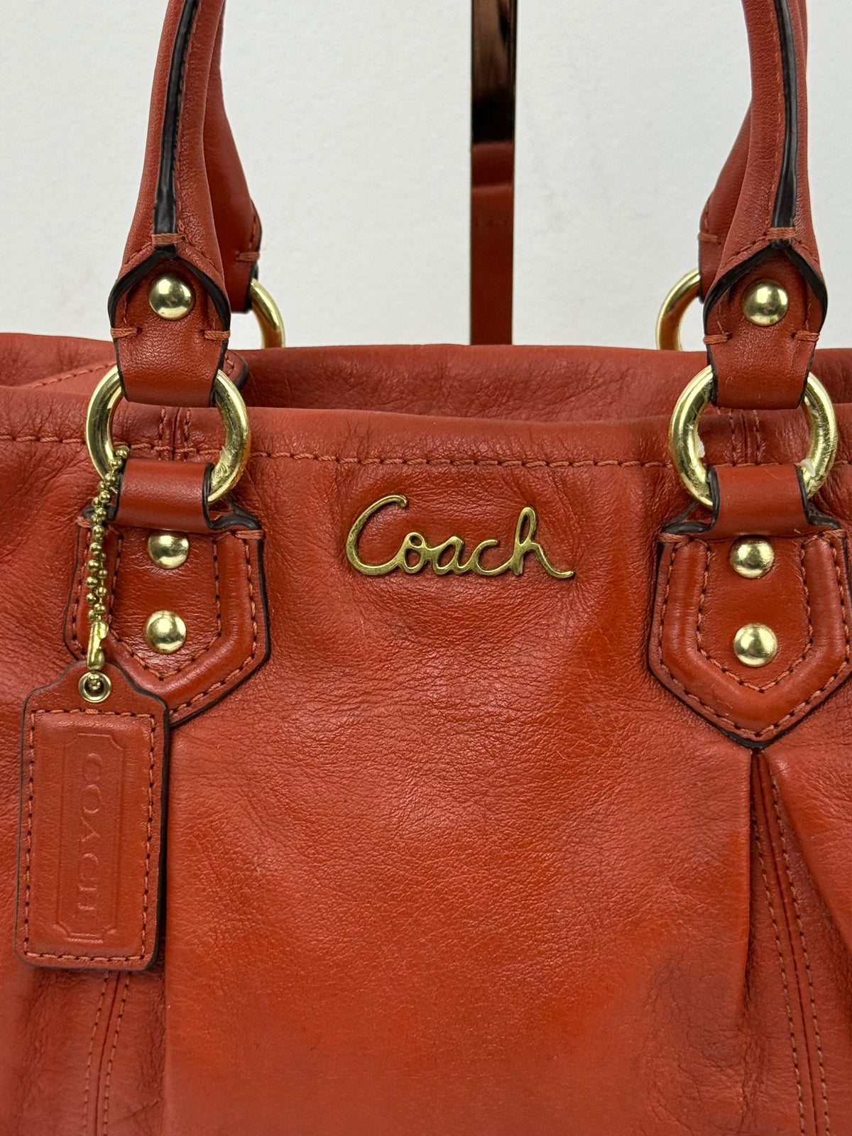 Vintage Coach Ashley Mini Tote Bag with Straps Red Coach Mini Handbag 00s Y2K