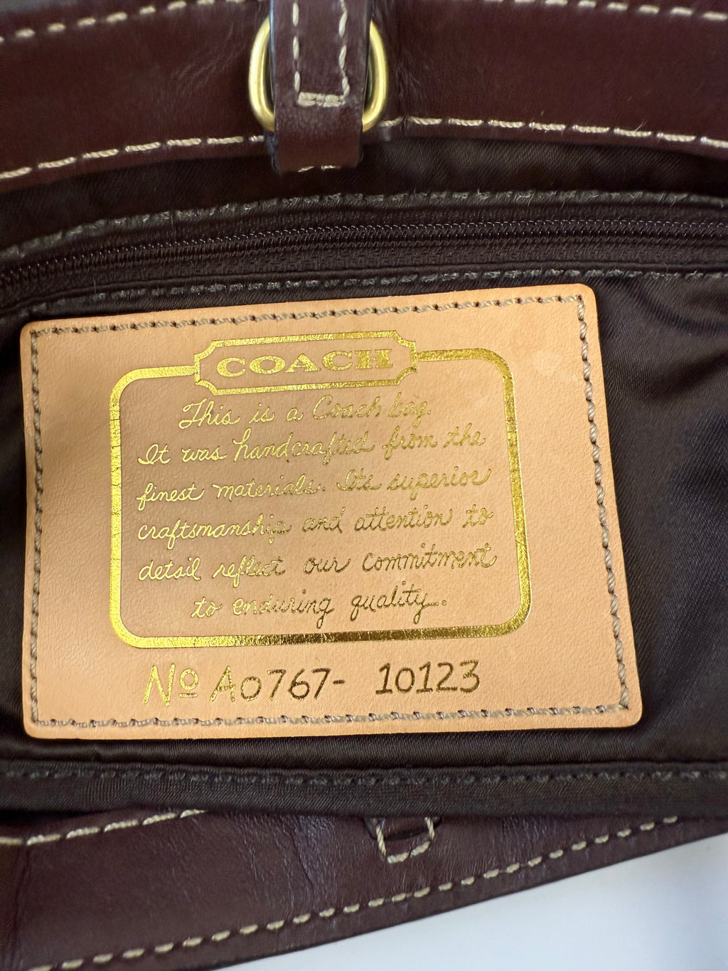 Vintage Coach Mini Tote Bag Brown Signature Canvas Handbag 00s Y2K