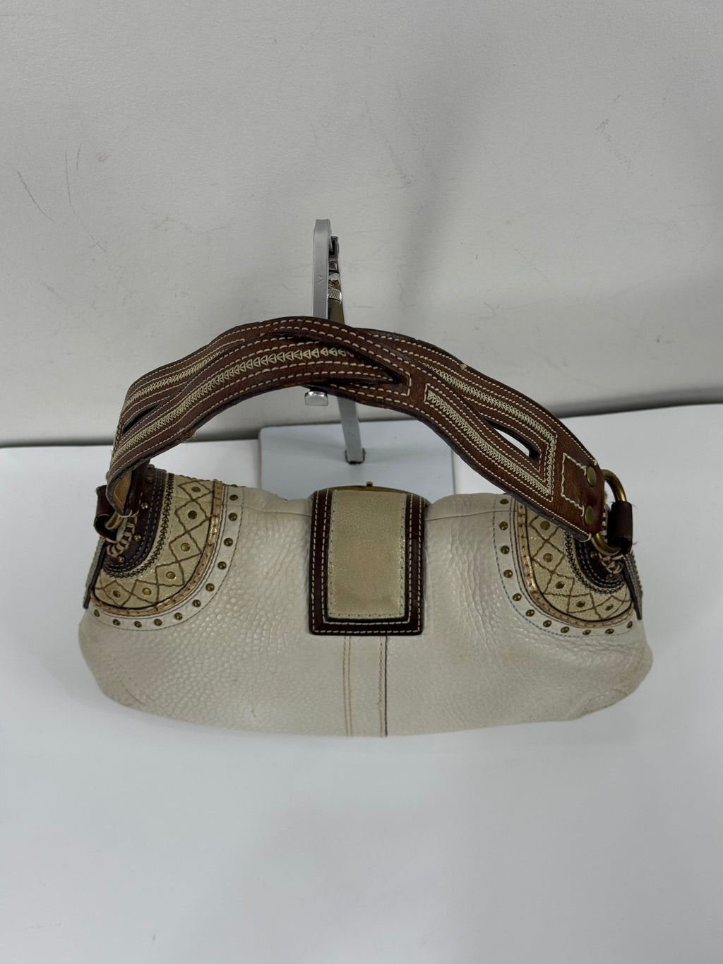 Vintage Coach Soho Studded Leather Flap Bag Coach Shoulder Bag 00s Y2K