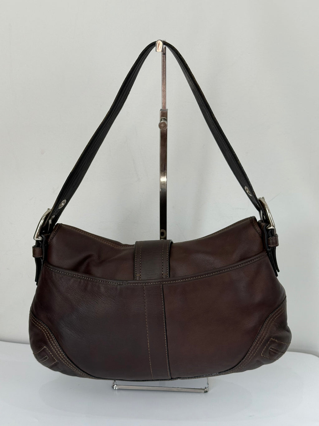 Vintage Coach Dark Brown Soho Shoulder Bag Coach Leather Handbag 00s Y2K