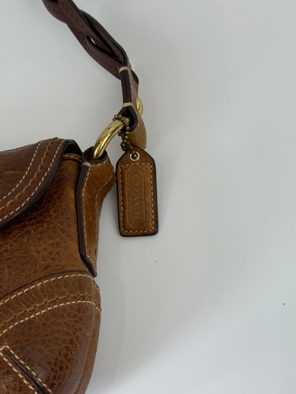 Vintage Coach Brown Soho Shoulder Bag Coach Calf Leather Handbag 00s Y2K
