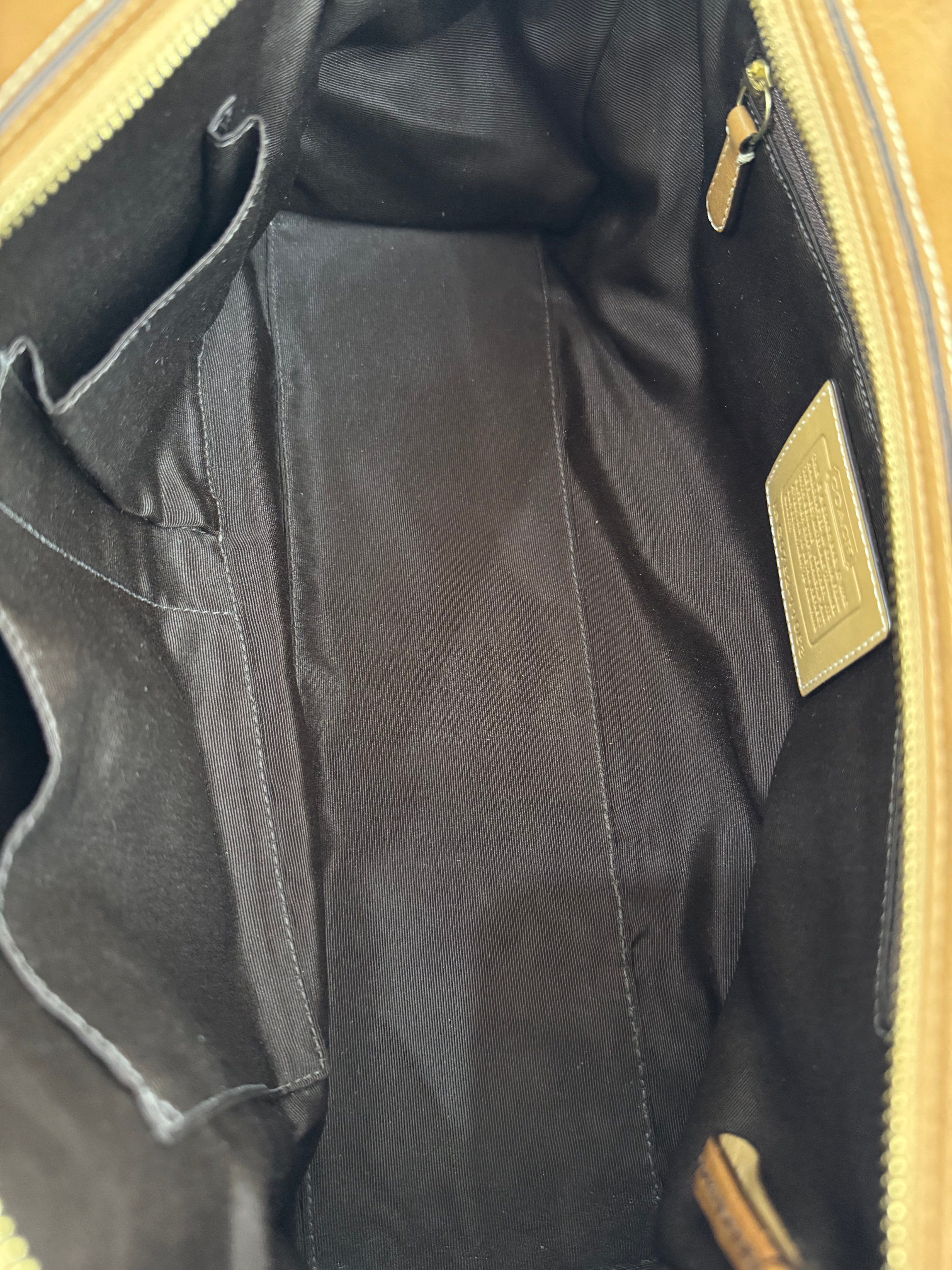 Vintage Coach Hampton Tote Bag Coach Brown/Tan Signature Y2K Handbag