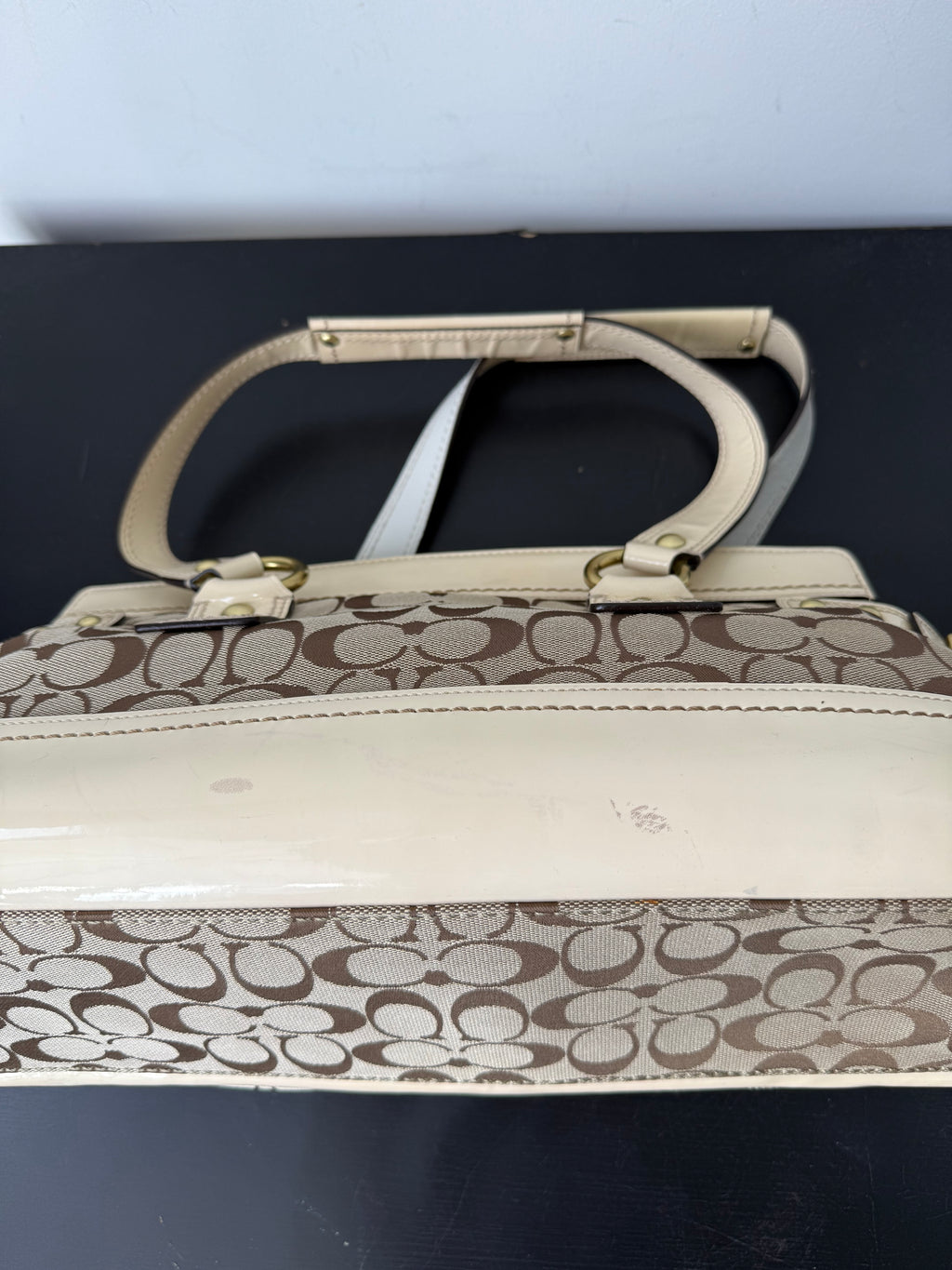 Rare Coach 65th Anniversary Legacy Bag Limited Edition Satchel Bag Enamel Leather Bag 00s Y2K HandBag