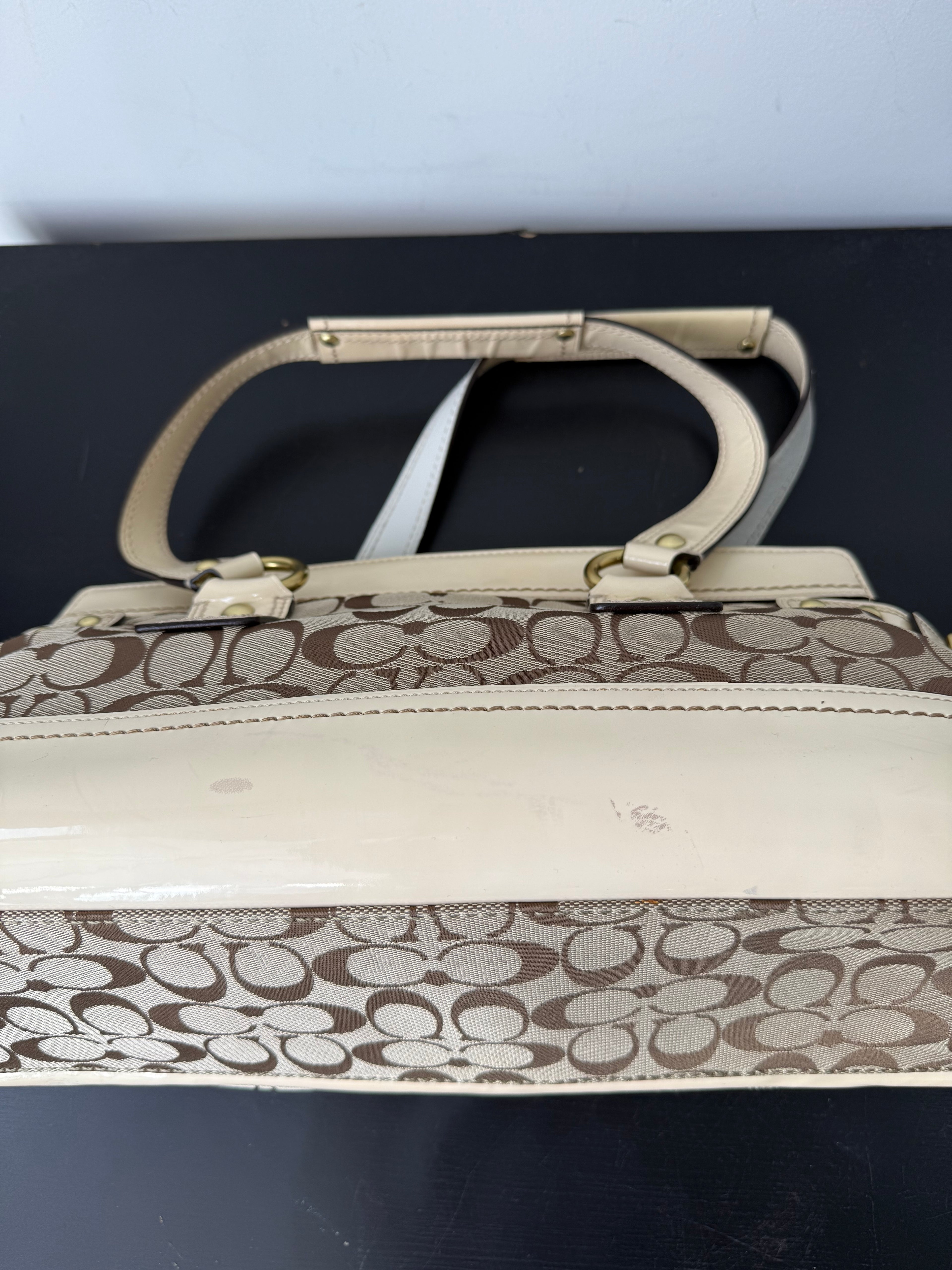 Rare Coach 65th Anniversary Legacy Bag Limited Edition Satchel Bag Enamel Leather Bag 00s Y2K HandBag