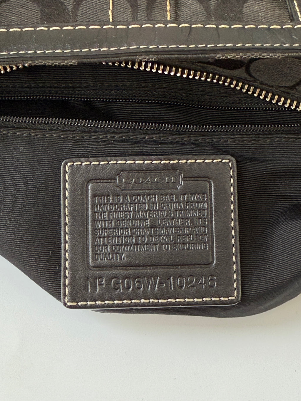 Vintage Coach Hampton Signature Tote Bag Black Coach Canvas HandBag 00s Y2K