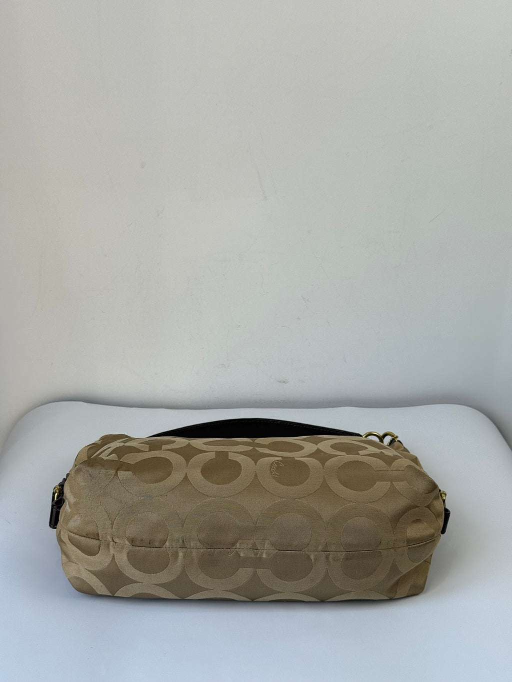 Vintage Coach Signature Madison Maggie Hobo 2 Way Bag Brown & Beige Shoulder Bag 00s Y2K
