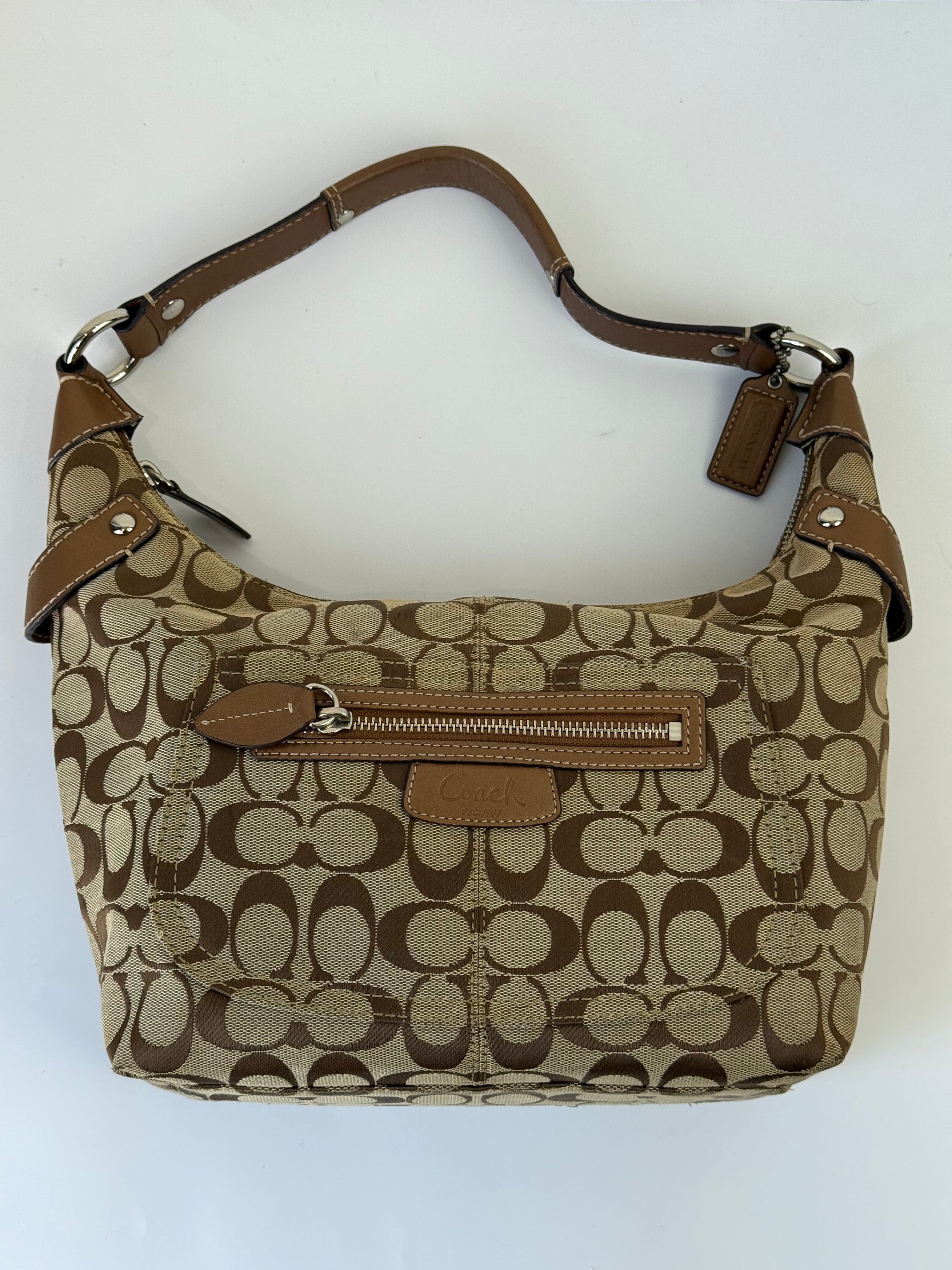 Vintage Coach Penelope Soho Hobo Bag Brown Signature Shoulder Bag 00s Y2K