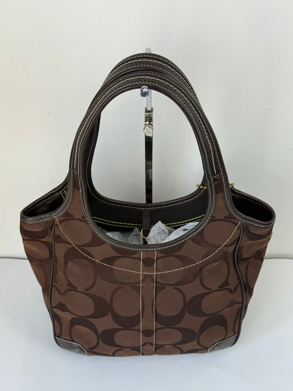 Vintage Coach Brown Ergo Shoulder Bag Coach Signature Handbag 00s Y2K