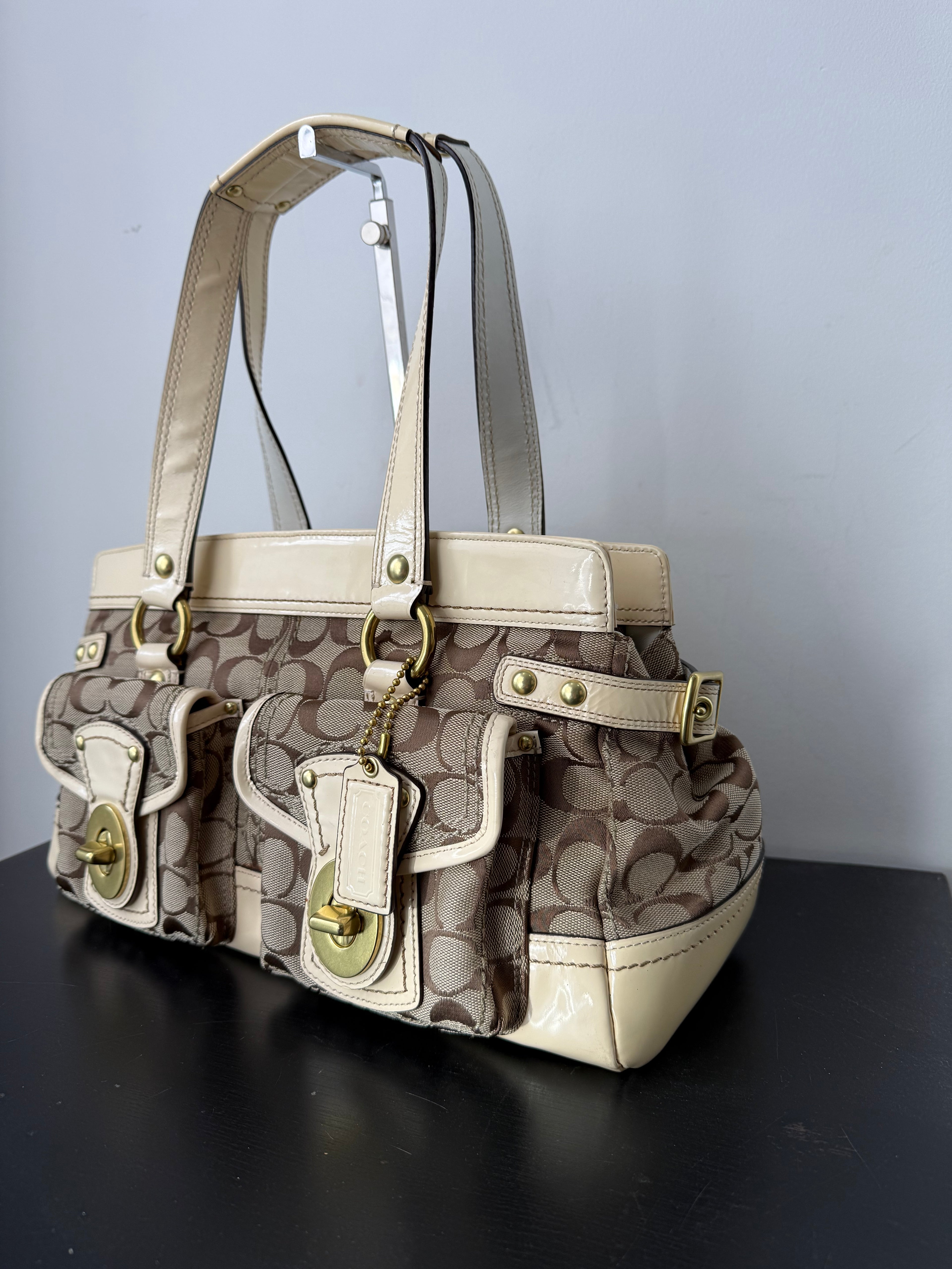 Rare Coach 65th Anniversary Legacy Bag Limited Edition Satchel Bag Enamel Leather Bag 00s Y2K HandBag