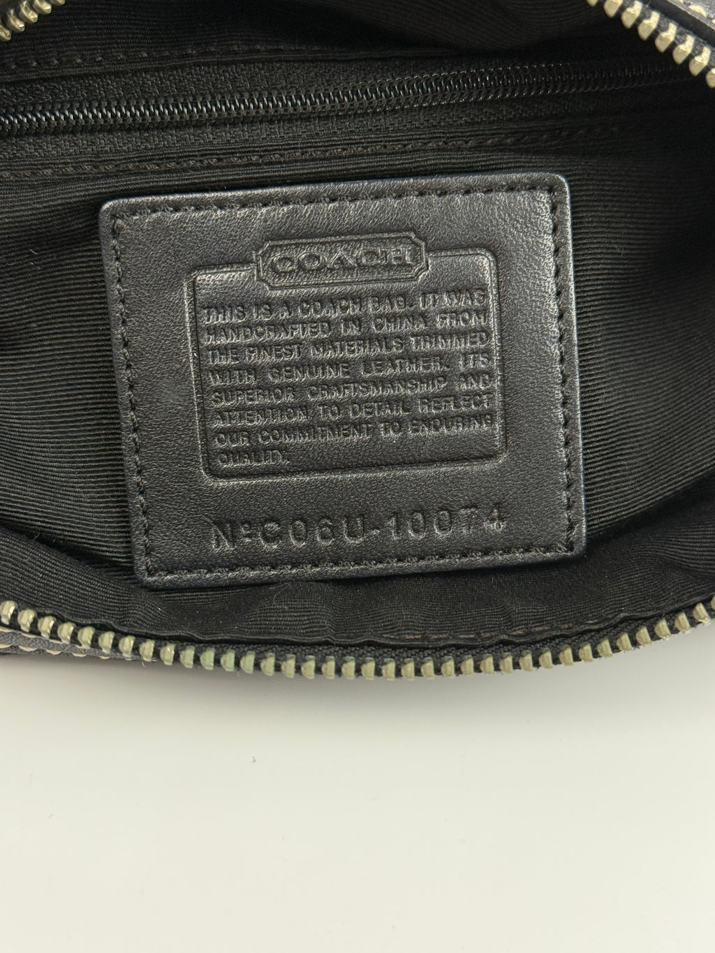 Vintage Coach Hobo Bag Coach Black Signature Shoulder Bag 00s Y2K
