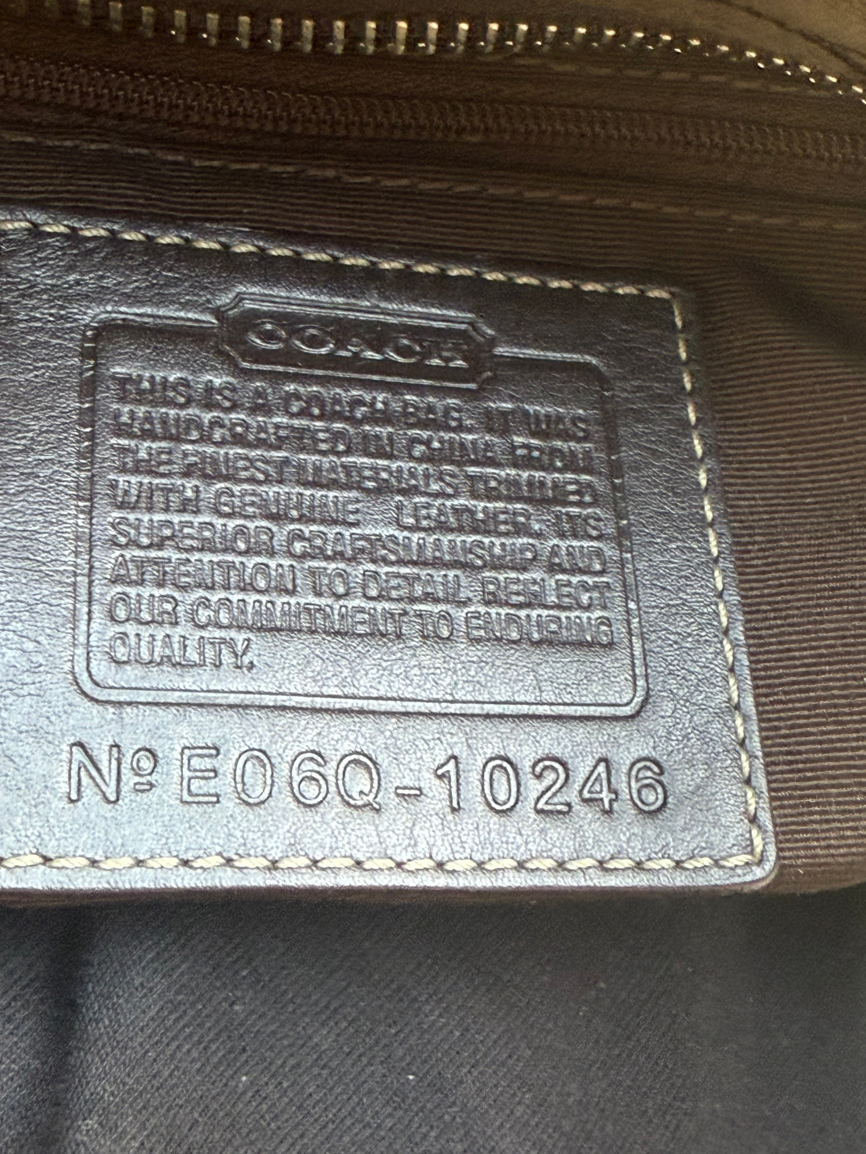 Vintage Coach Hampton Tote Bag Brown Coach Signature Monogram HandBag 00s Y2K Bag