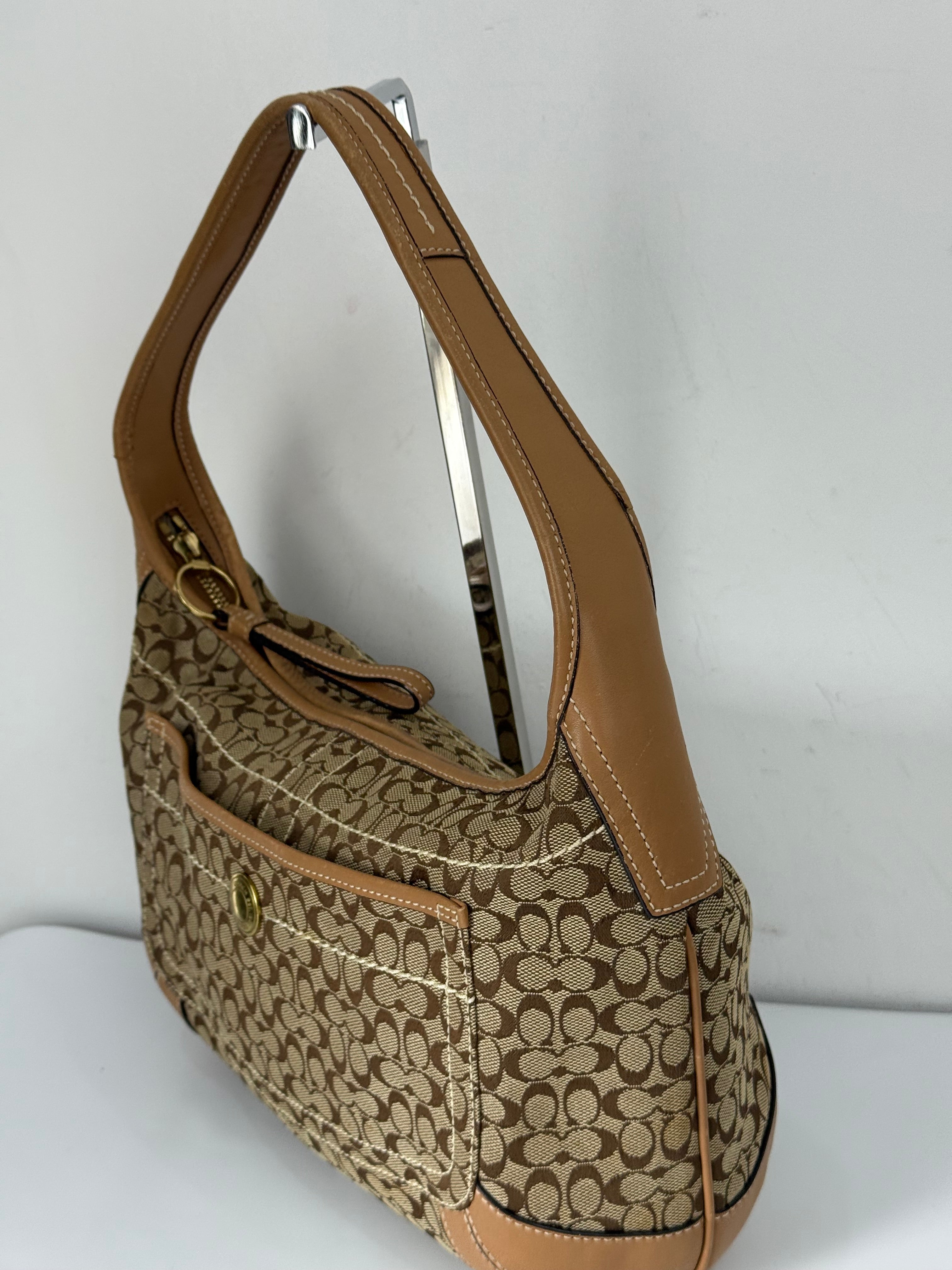 Vintage Coach Ergo Brown/Tan Bag Coach Signature Y2K HandBag