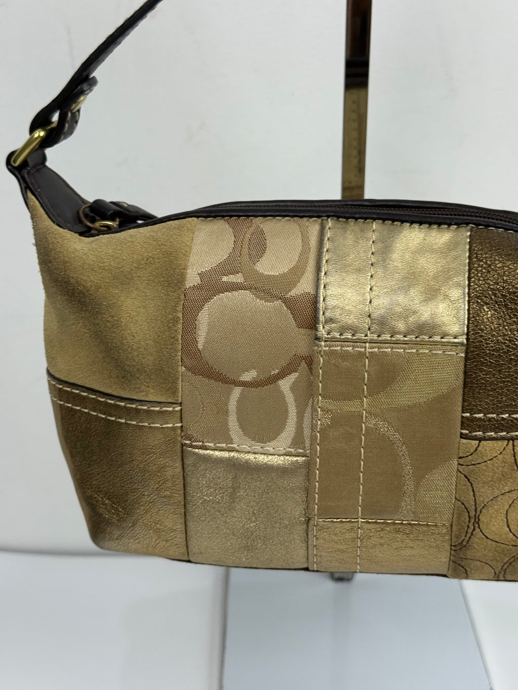 Vintage Coach Patchwork HandBag Multi Colour Patchwork Mini Handbag 00s Y2K