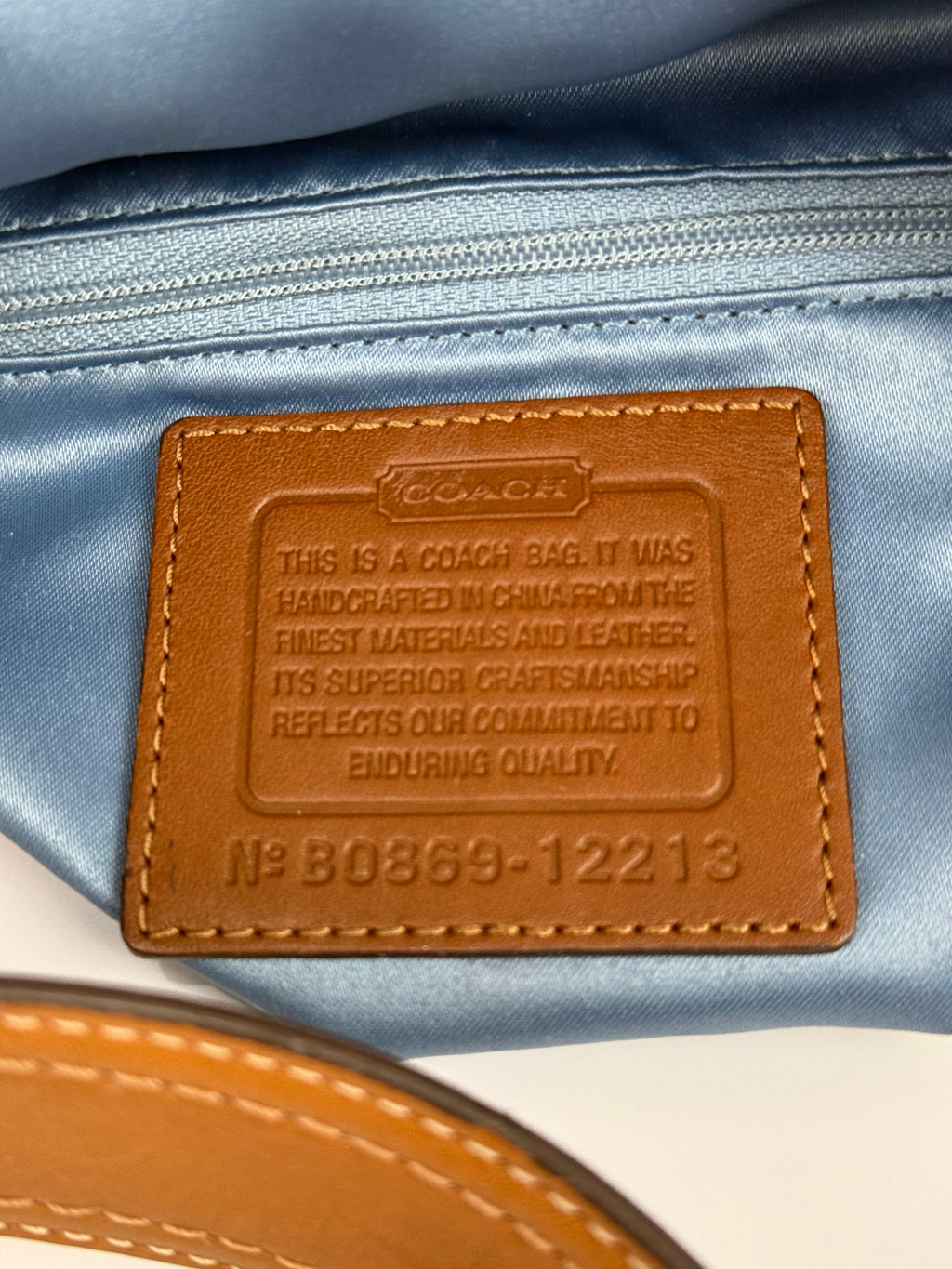Vintage Coach Blue Denim Patchwork Shoulder Bag Coach Y2K Leather Crossbody Bag