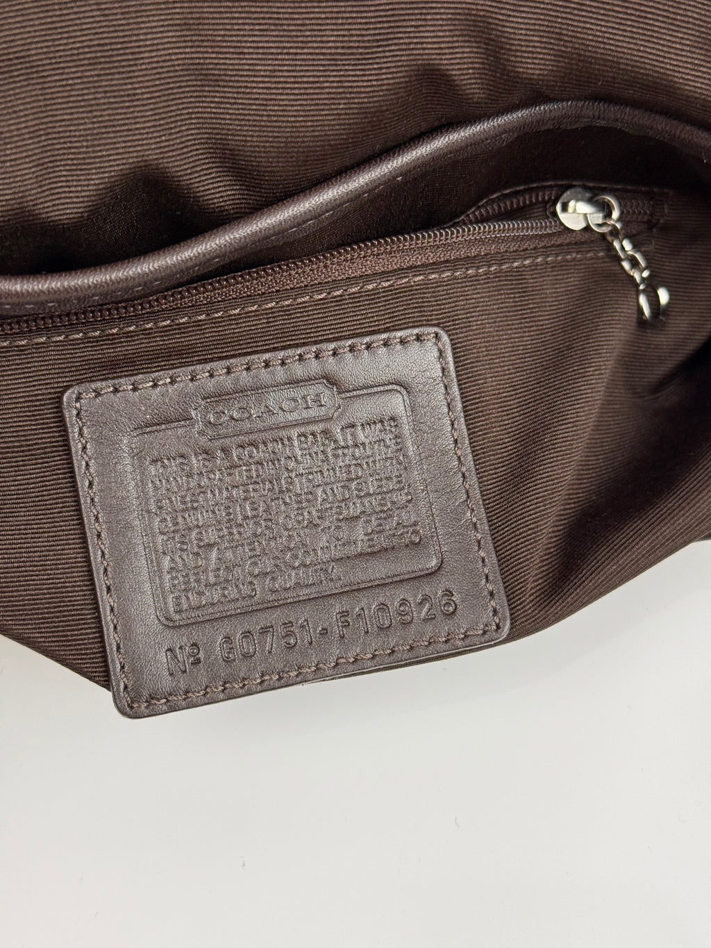 Vintage Coach Soho Shoulder Bag Brown Signature & Suede Canvas Handbag 00s Y2K