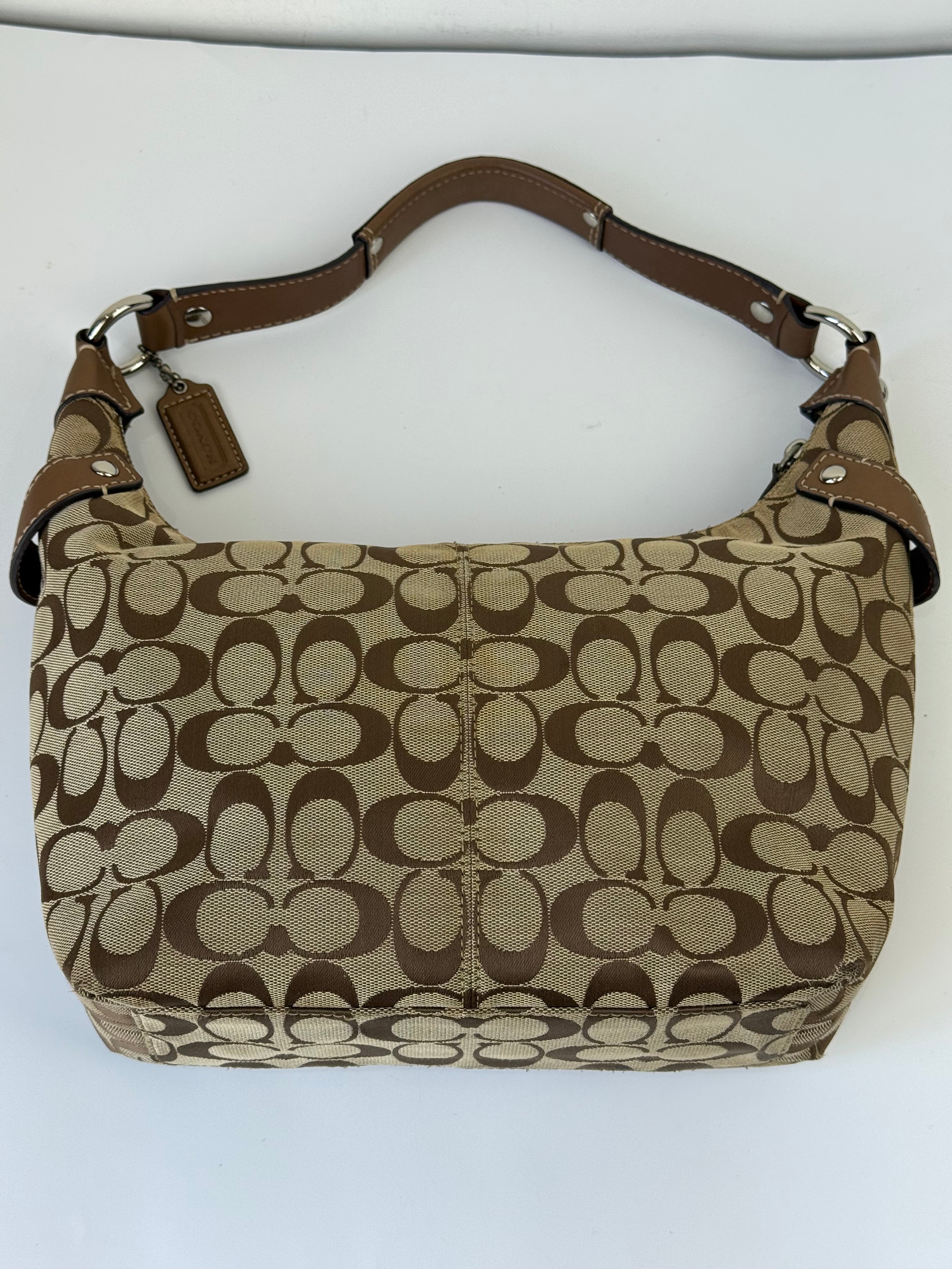 Vintage Coach Penelope Soho Hobo Bag Brown Signature Shoulder Bag 00s Y2K