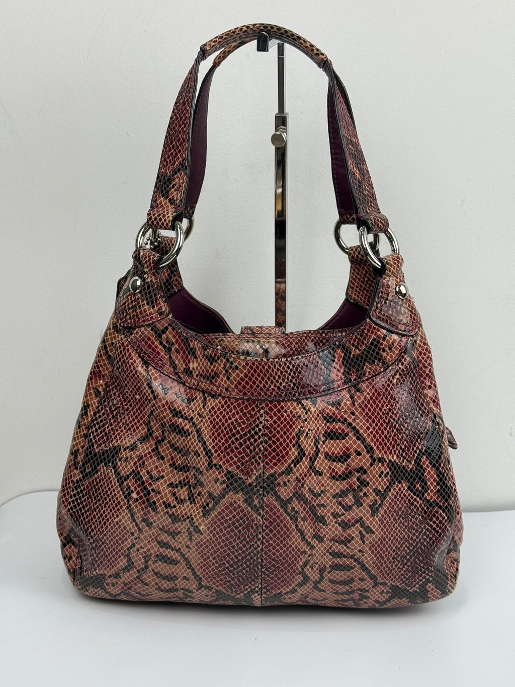 Vintage Coach Soho Lynn Python Inspired Leather Bag Hobo Bag 00s Y2K