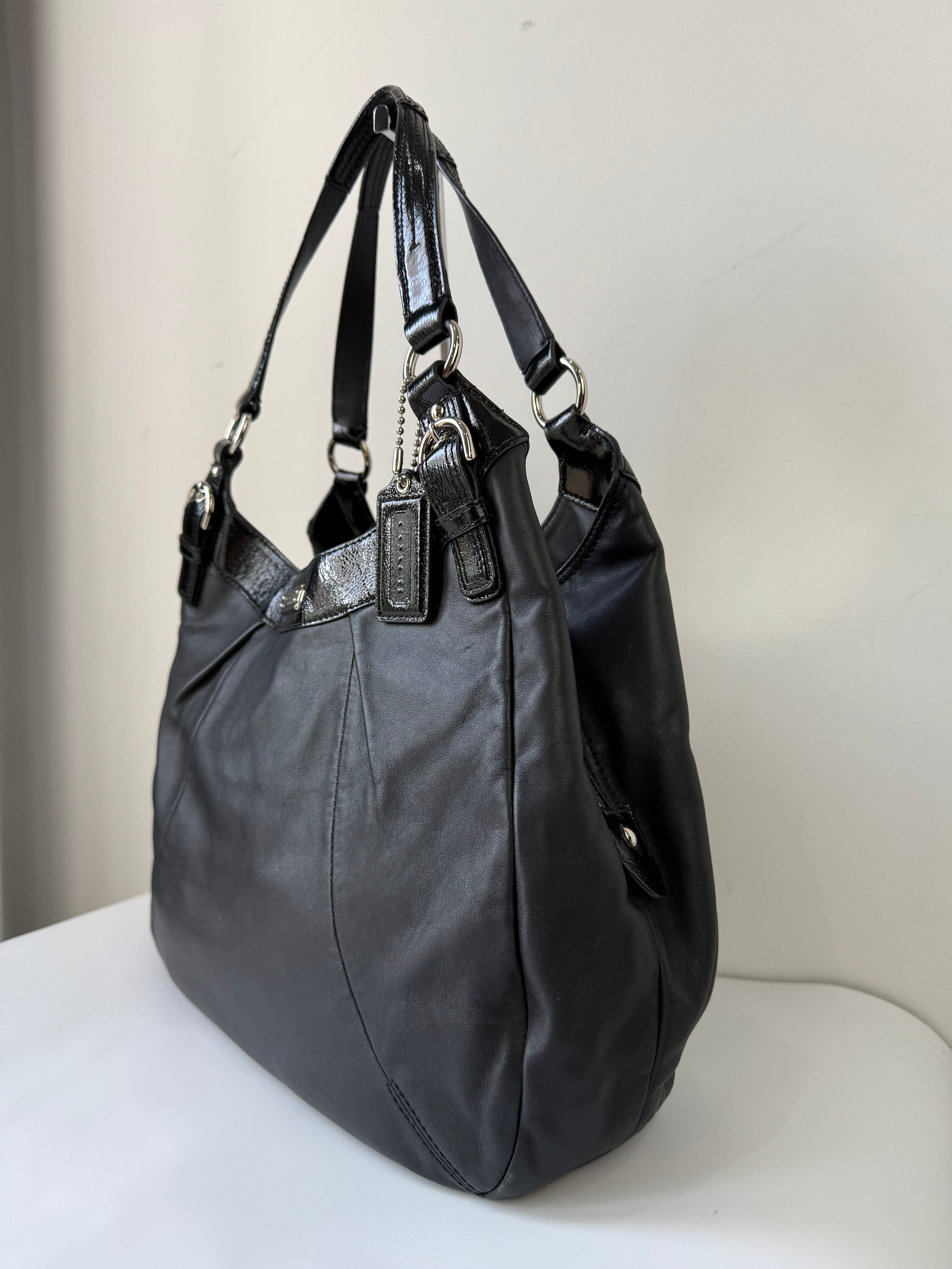 Vintage Coach Soho Hobo Bag Coach Black Leather Shoulder Bag 00s Y2K