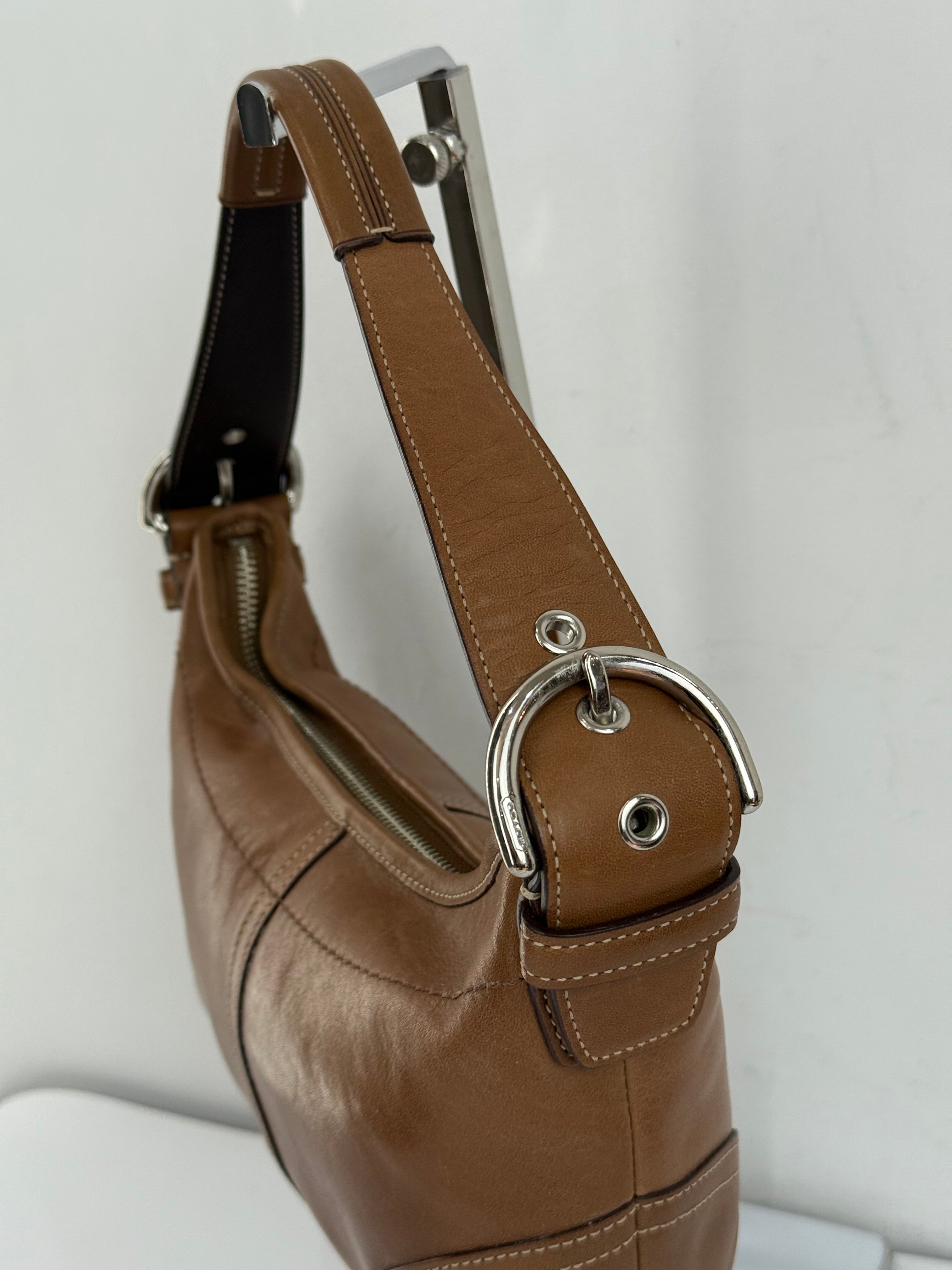 Vintage Coach Hobo Bag Coach Brown/Tan Leather Y2K HandBag